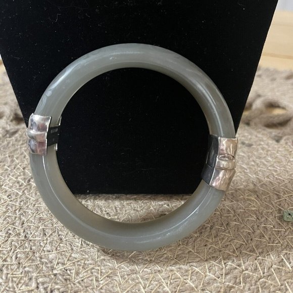Silpada 925 Sterling Silber and Resin Scroll Patterned Bangel Bracelet : B2186 - Picture 1 of 2
